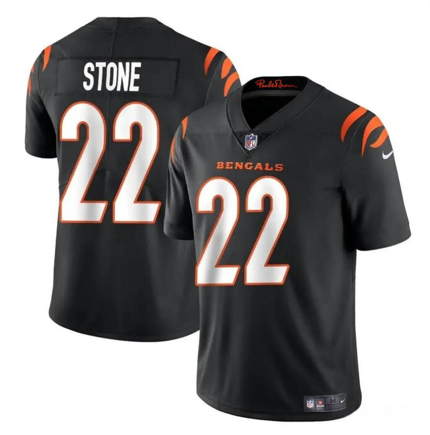 Men's BLack Cincinnati Bengals #22 Geno Stone Vapor Untouchable Limited Stitched Jersey